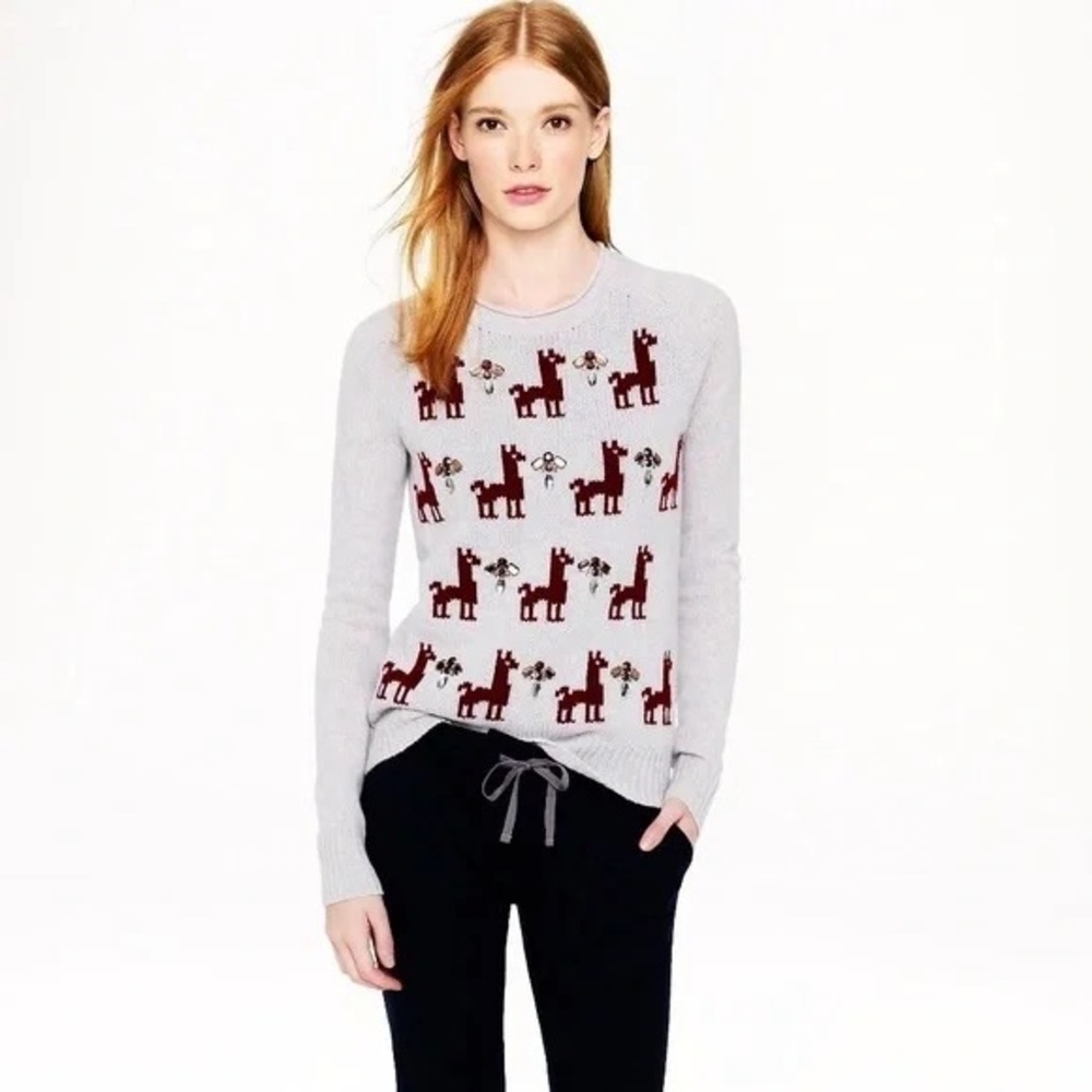 J. Crew Cream Knit Sweater, size L